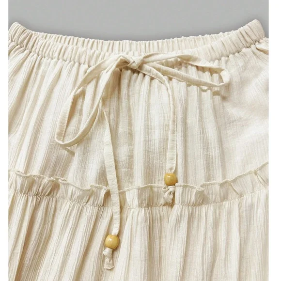 Boho Vegan Suede lace up Tank Top Maxi Skirt Set - Picture 5 of 6